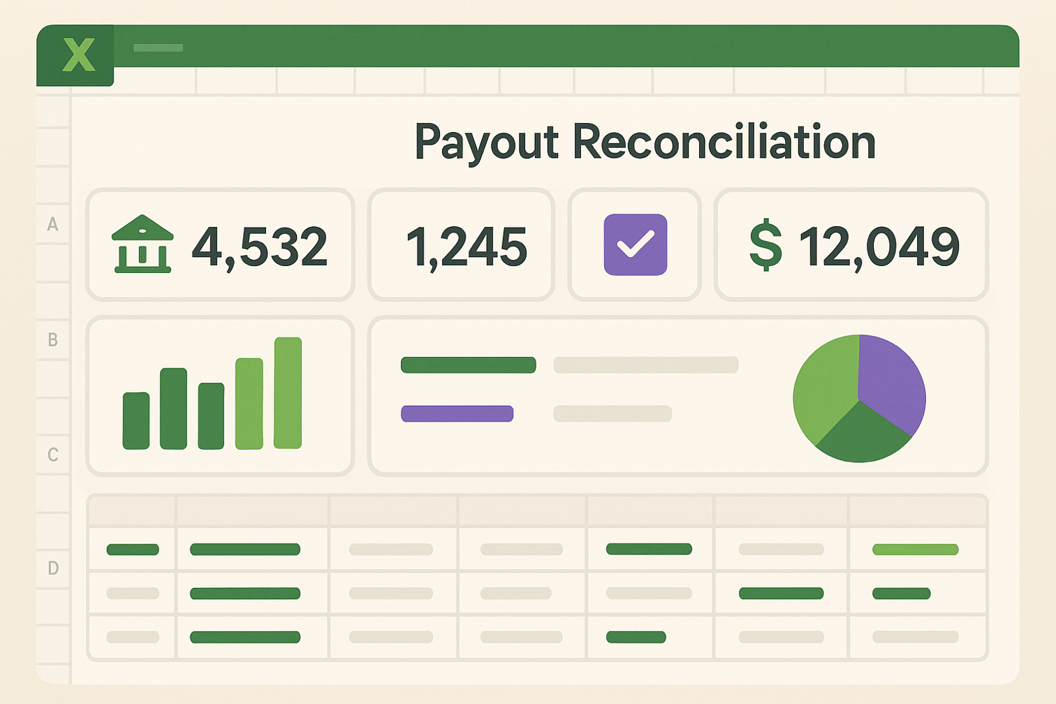 Payout Check (Reconciliation) Example