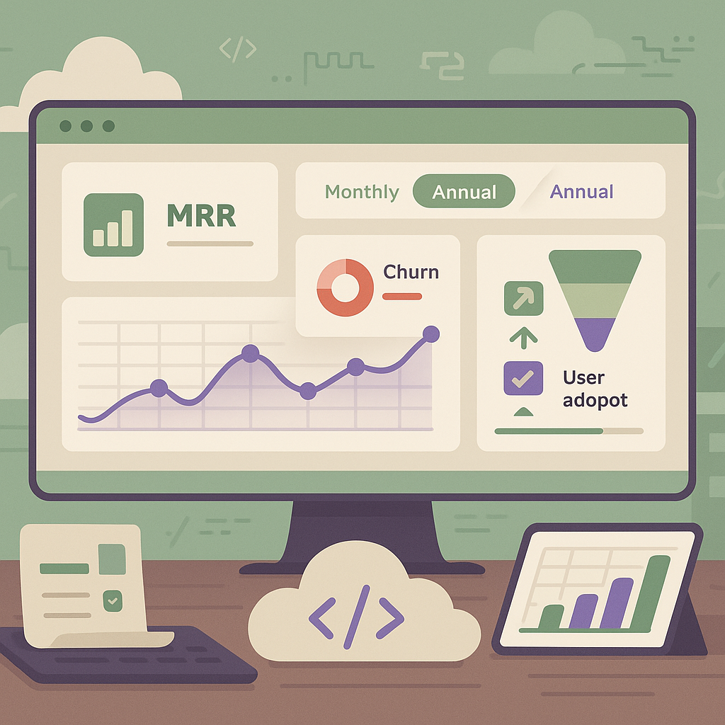 SaaS Metrics & Analytics Automation Dashboard Preview